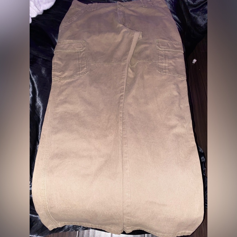 Baggy Relaxed fit Tan Wrangler Cargo Pants 38x32